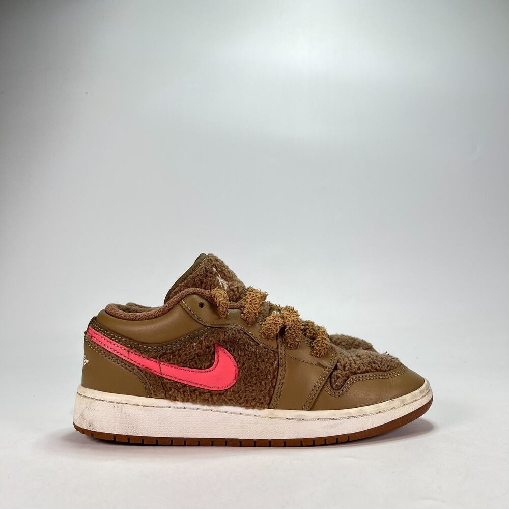 Nike Air Jordan 1 Low Utility Teddy Bear Dark Driftwood DO2233-264 Youth Sz 3.5Y